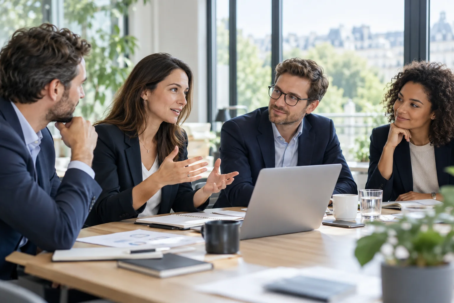 Illustration d’un atelier de travail entre professionnels